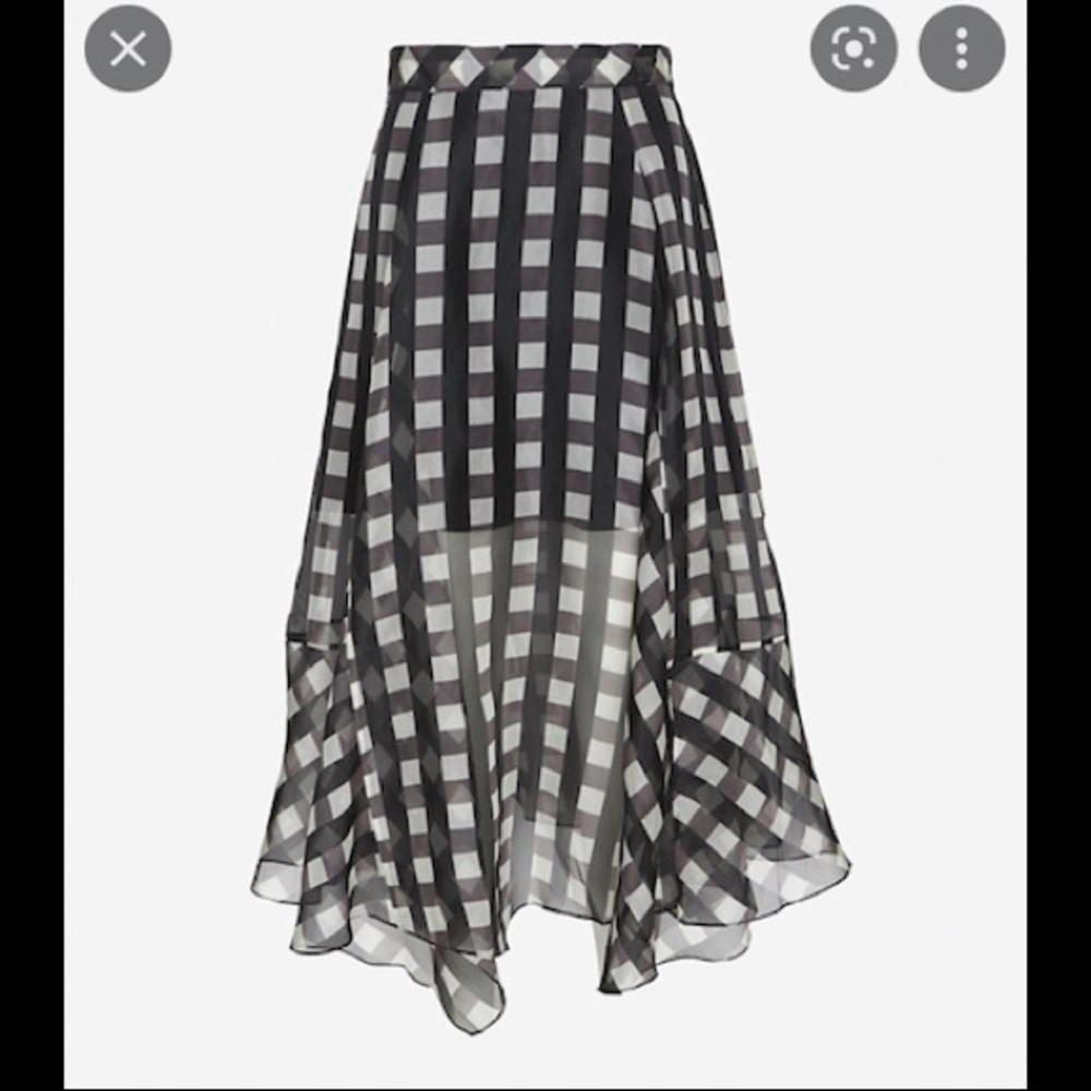Marissa Webb Yasmin checkered skirt 0